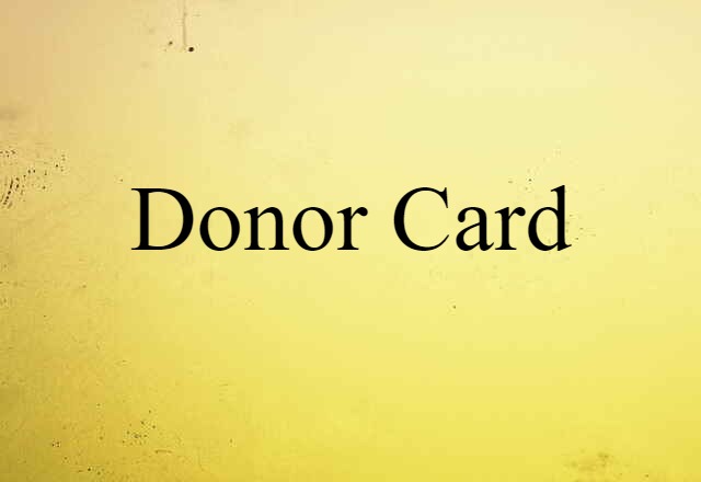 donor card