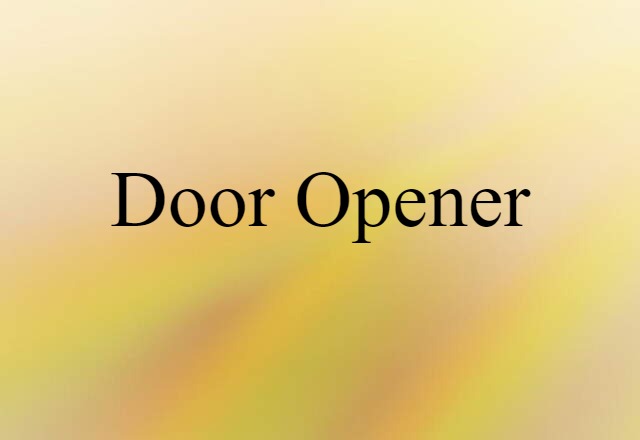 Door Opener (noun) Definition, Meaning & Examples