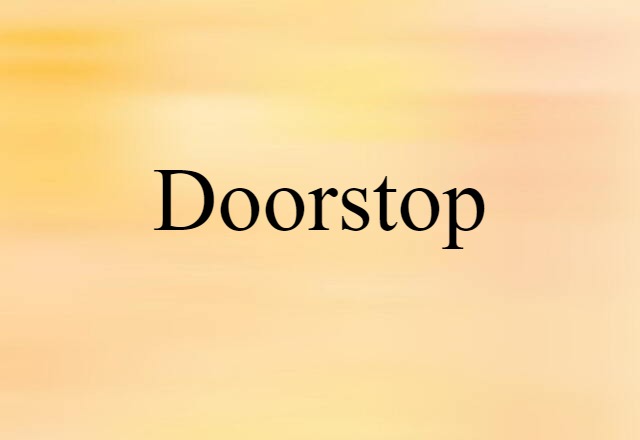 Doorstop (noun) Definition, Meaning & Examples