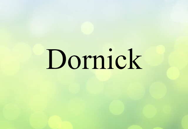 Dornick (noun) Definition, Meaning & Examples