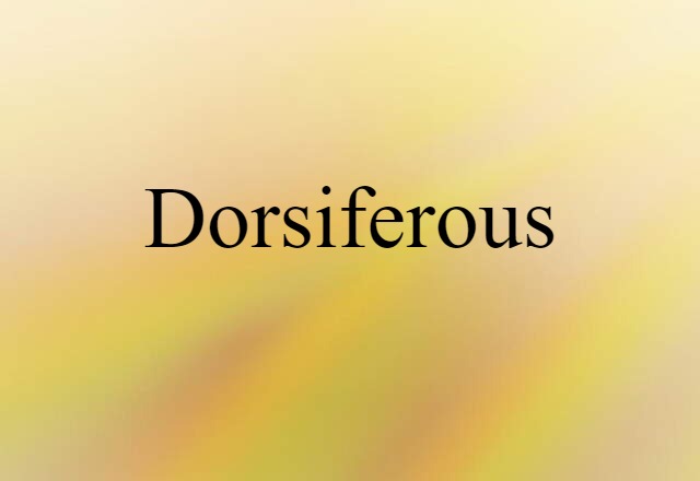 dorsiferous