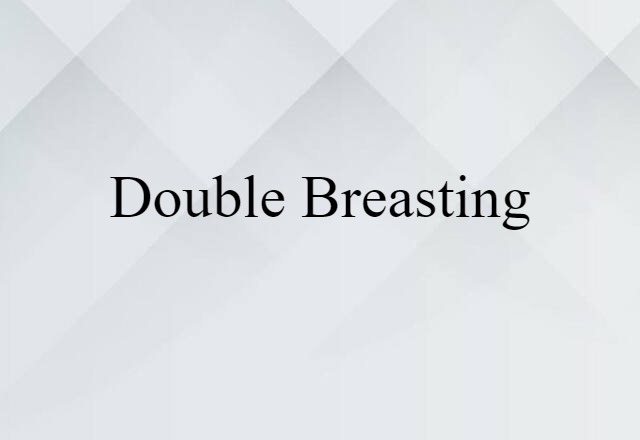 double breasting