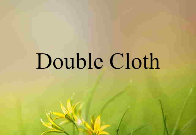 double cloth