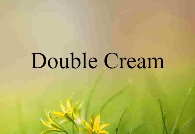 Double Cream (noun) Definition, Meaning & Examples