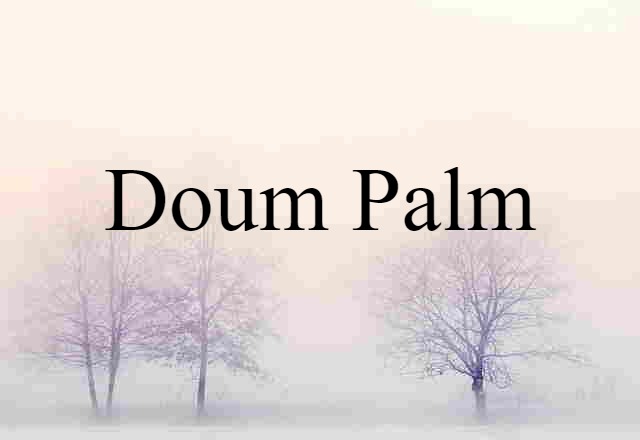 Doum Palm (noun) Definition, Meaning & Examples