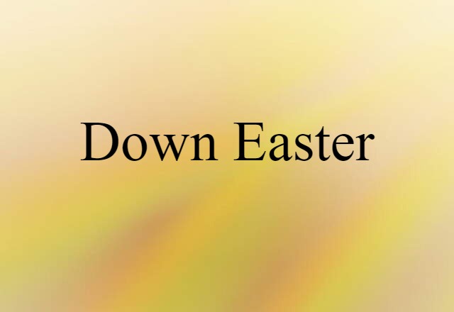 Down-easter (noun) Definition, Meaning & Examples