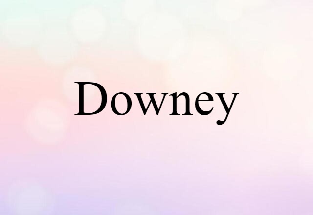 Downey (noun) Definition, Meaning & Examples