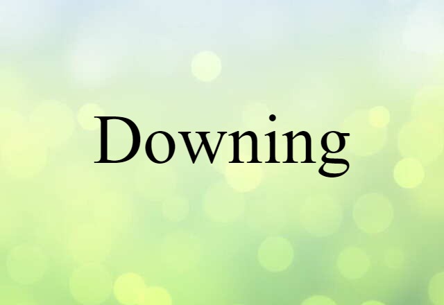 Downing (noun) Definition, Meaning & Examples