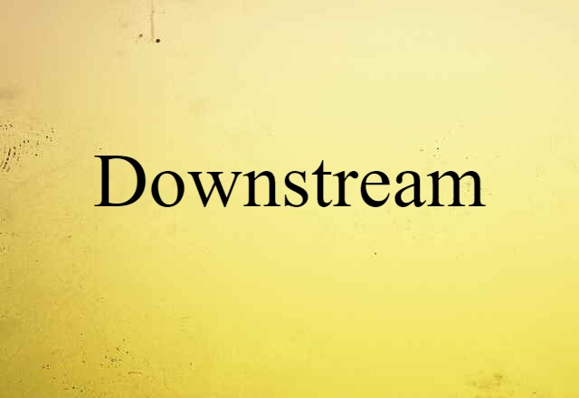 Downstream (noun) Definition, Meaning & Examples