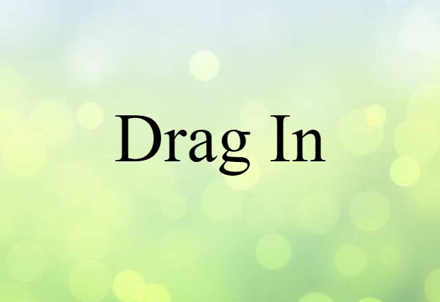 Drag In (noun) Definition, Meaning & Examples