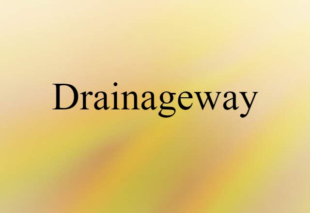 Drainageway (noun) Definition, Meaning & Examples