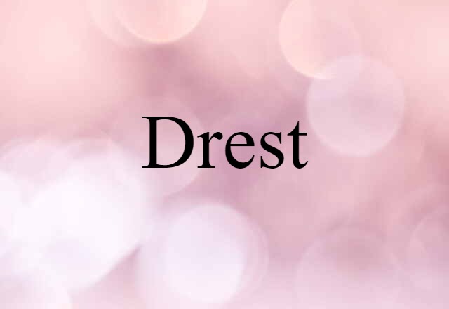 Drest (noun) Definition, Meaning & Examples