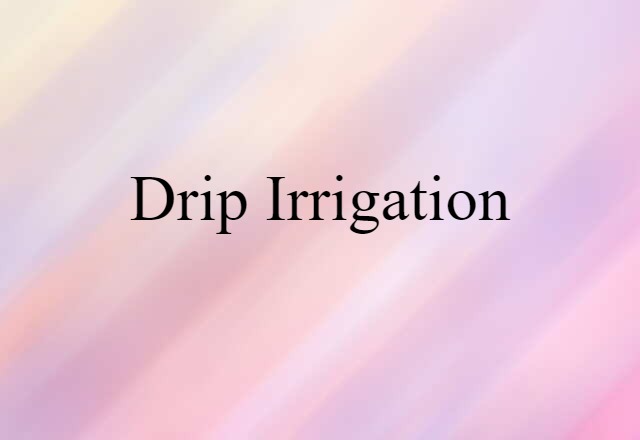 drip irrigation