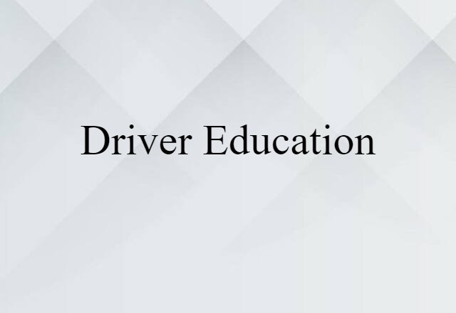 driver education