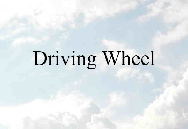 Driving Wheel (noun) Definition, Meaning & Examples