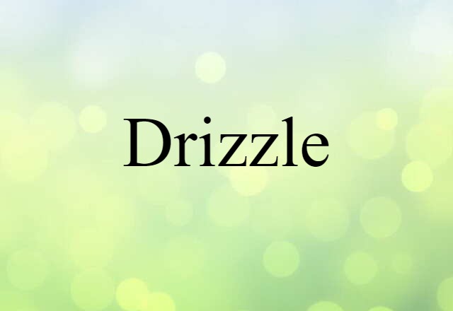 Drizzle (noun) Definition, Meaning & Examples