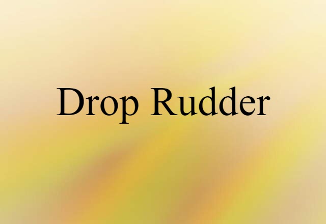 Drop Rudder (noun) Definition, Meaning & Examples