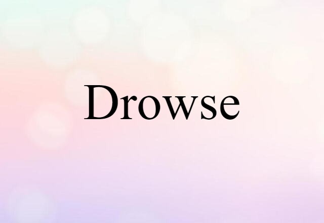 Drowse (noun) Definition, Meaning & Examples