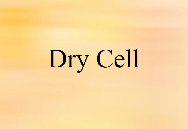 Dry Cell (noun) Definition, Meaning & Examples