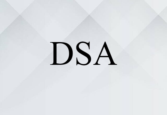 DSA (noun) Definition, Meaning & Examples