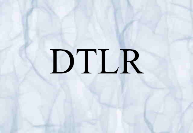 DTLR (noun) Definition, Meaning & Examples