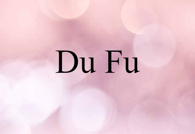 Du Fu