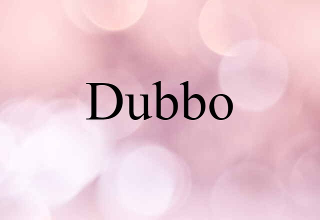 Dubbo (noun) Definition, Meaning & Examples