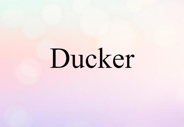 Ducker (noun) Definition, Meaning & Examples