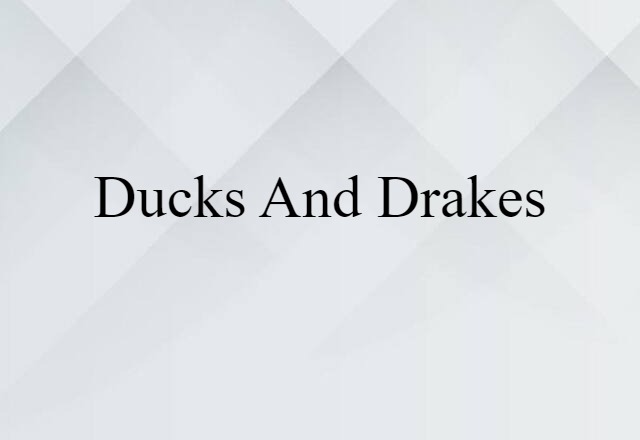 ducks and drakes