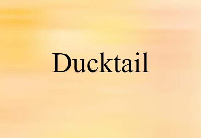 Ducktail (noun) Definition, Meaning & Examples