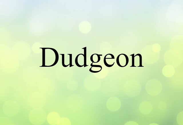 Dudgeon (noun) Definition, Meaning & Examples