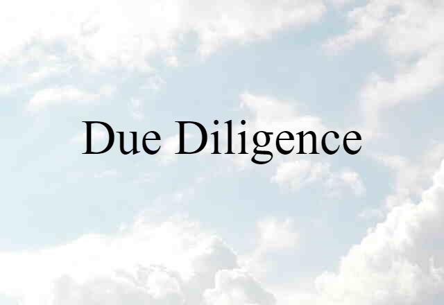 due diligence