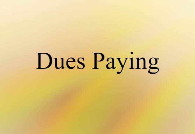 dues-paying