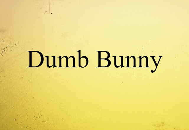 Dumb Bunny (noun) Definition, Meaning & Examples