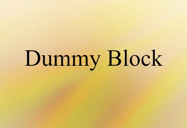 dummy block