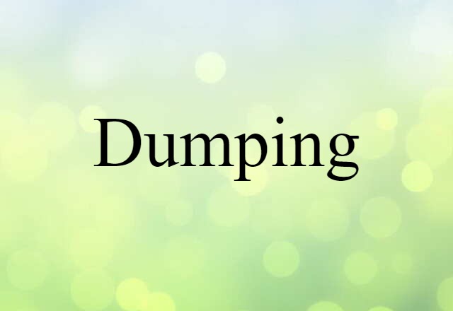 Dumping (noun) Definition, Meaning & Examples