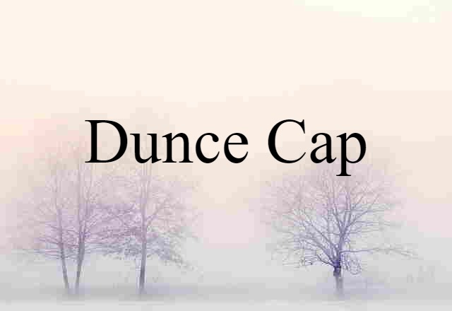 Dunce Cap (noun) Definition, Meaning & Examples