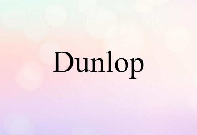 Dunlop (noun) Definition, Meaning & Examples