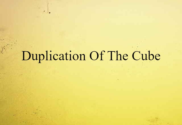 duplication of the cube