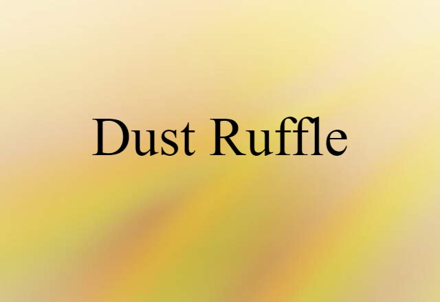 Dust Ruffle (noun) Definition, Meaning & Examples