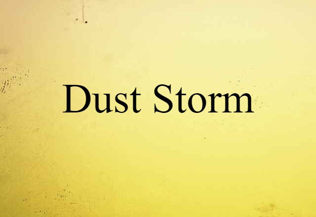 Dust Storm (noun) Definition, Meaning & Examples