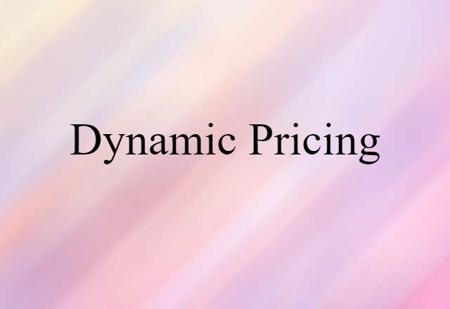 dynamic pricing