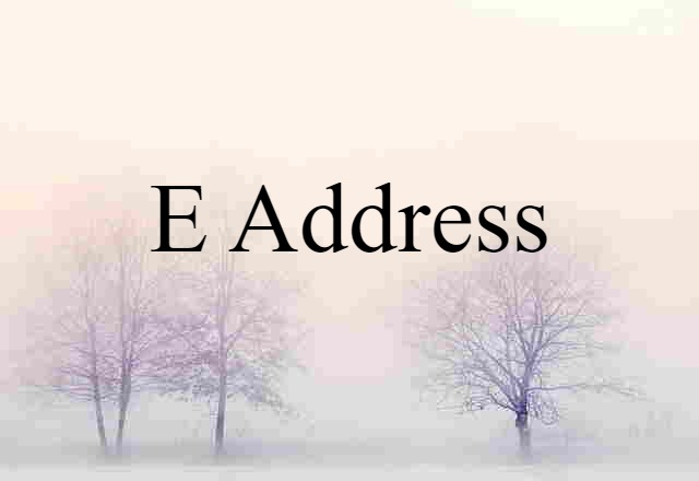 e-address