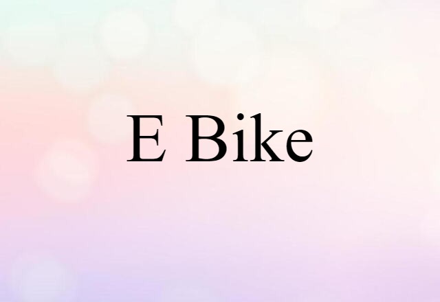 e-bike