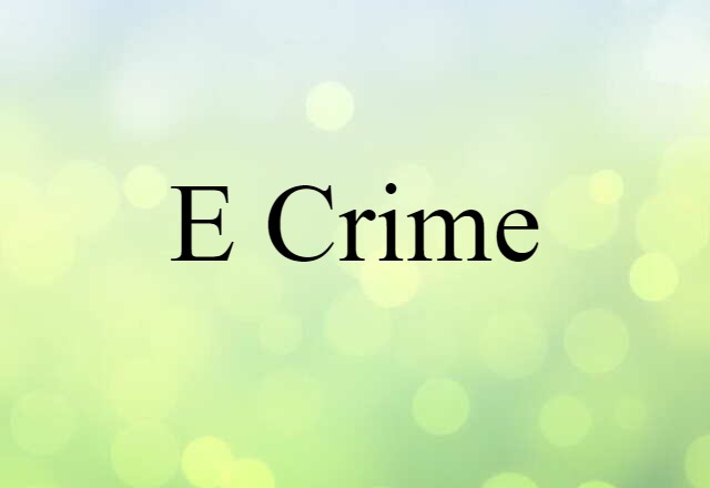 e-crime