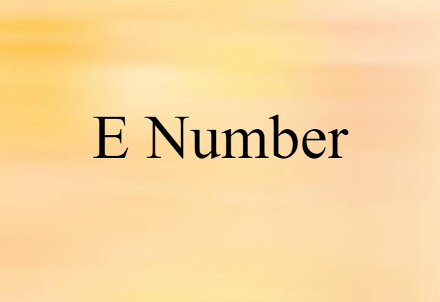 E number