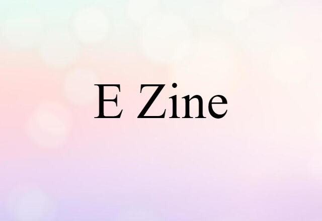 e-zine