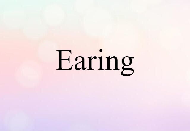 Earing (noun) Definition, Meaning & Examples