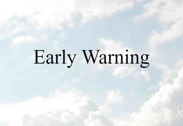 early warning