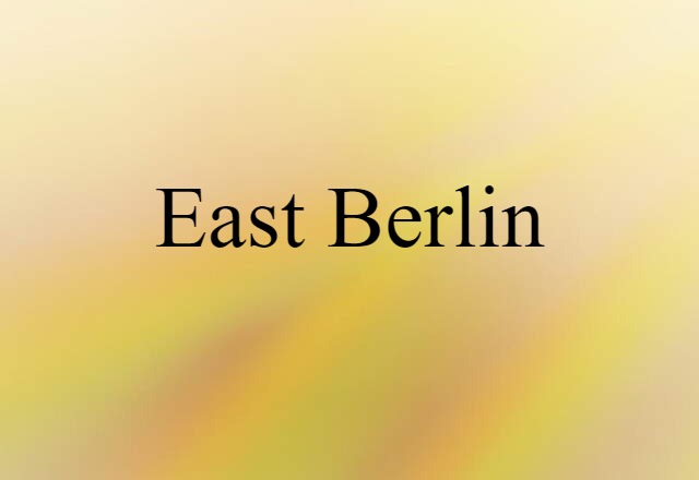 East Berlin